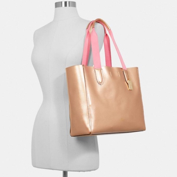 *SOLD*Coach Derby Tote in Rose Gold Metallic - Picture 3 of 3